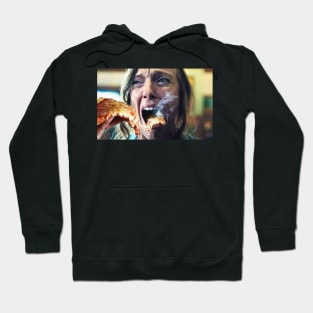 Horror Movie Scream but with Steaming Hot Pizza Hoodie